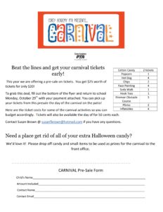 Carnival Ticket Presale Form 2018
